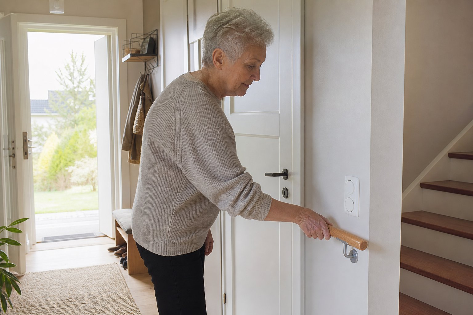 Ledstång inomhus – placering och grepp före montering