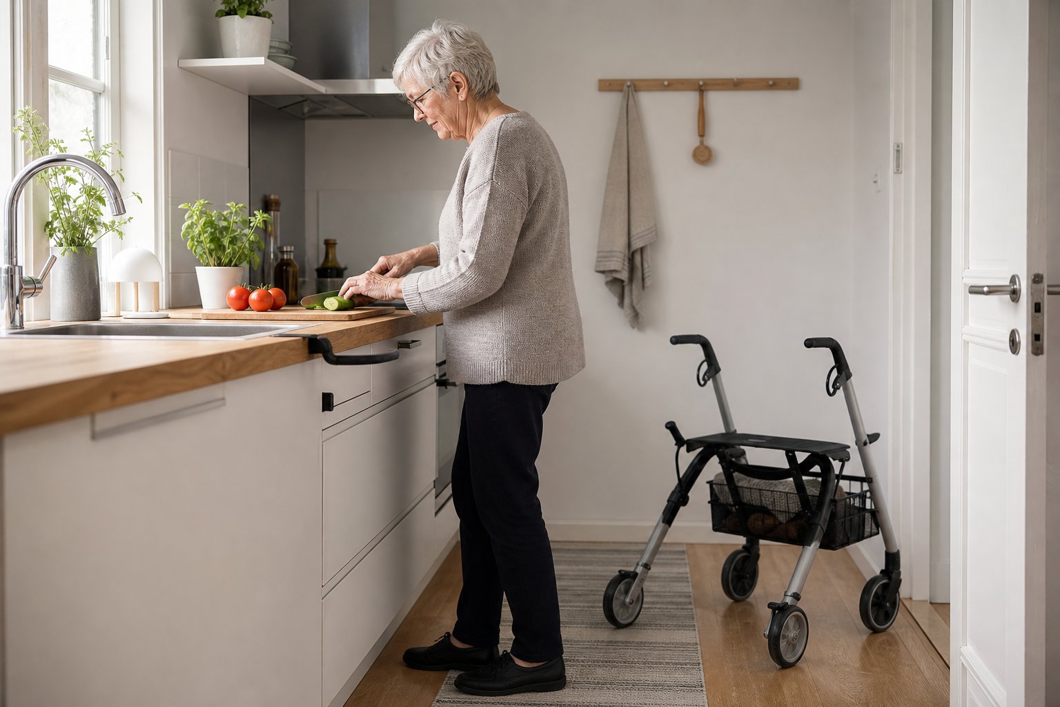 Förvara hjälpmedel hemma så att de finns nära till hands