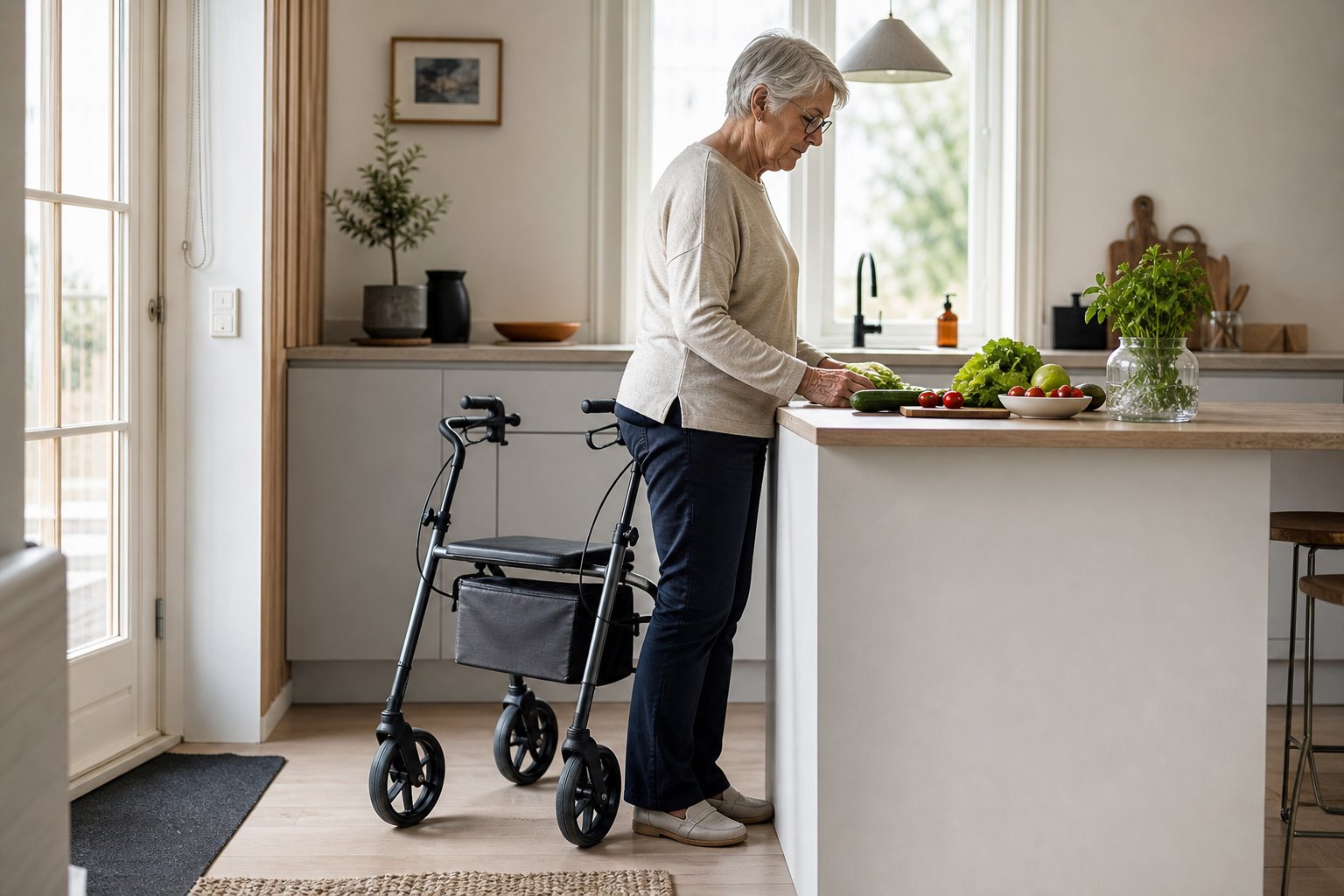 Rollator med sits – när sitthöjd och sittyta avgör