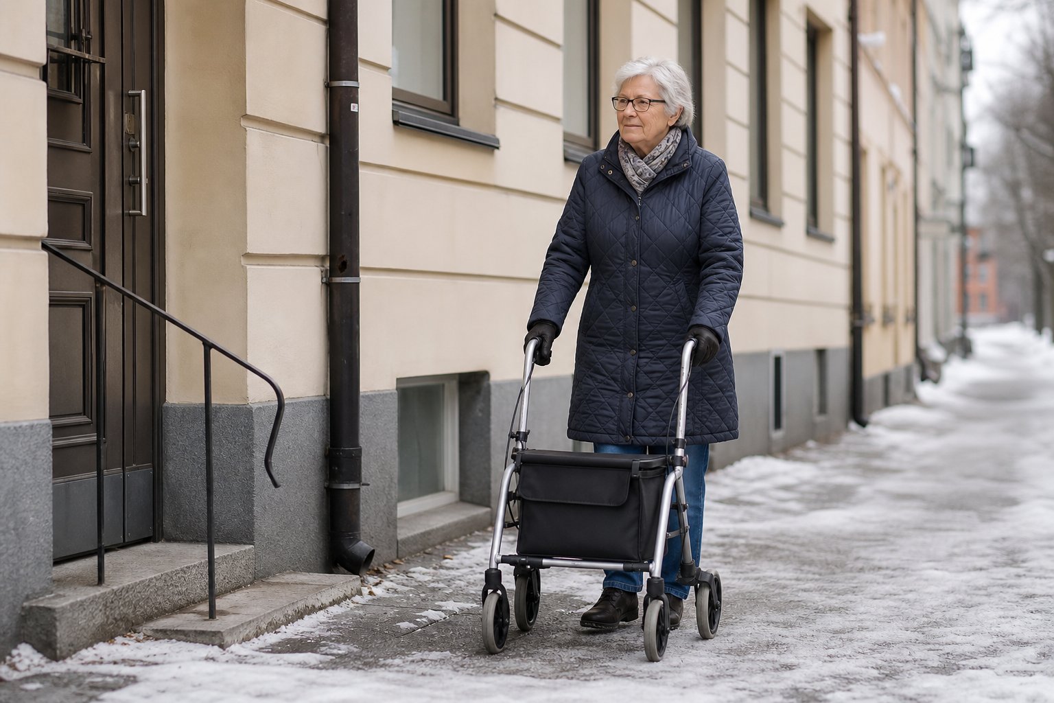 Utomhus – hjälpmedel för ärenden, väskor och vintervägar